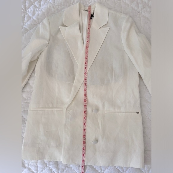NWT ALLSAINT Petra Linen Blend White Oversized Blazer in Size 4 - Picture 8 of 17